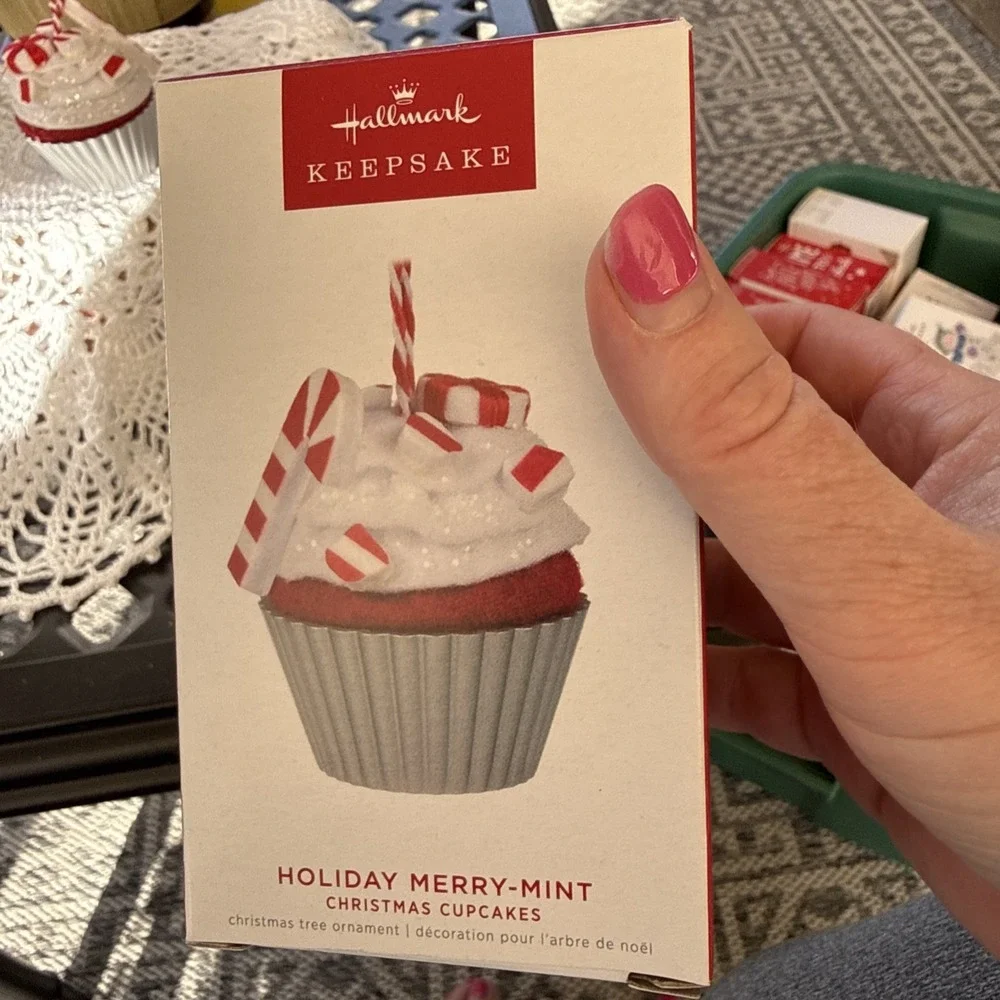 Hallmark Ornament Christmas Cupcakes #13 2022 Holiday Merry Mint Red Velvet Cake
